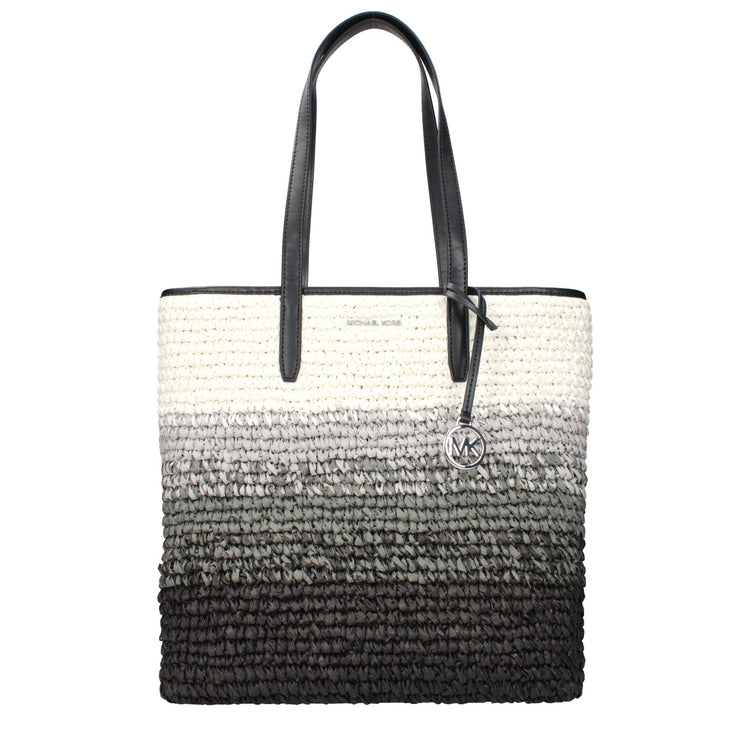 Black Raffia Shoulder Bag