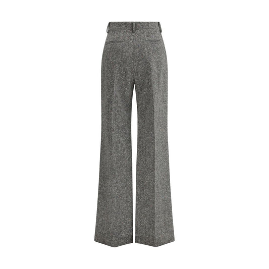 Gray Wool Casual Pants