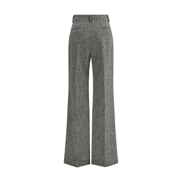 Gray Wool Casual Pants