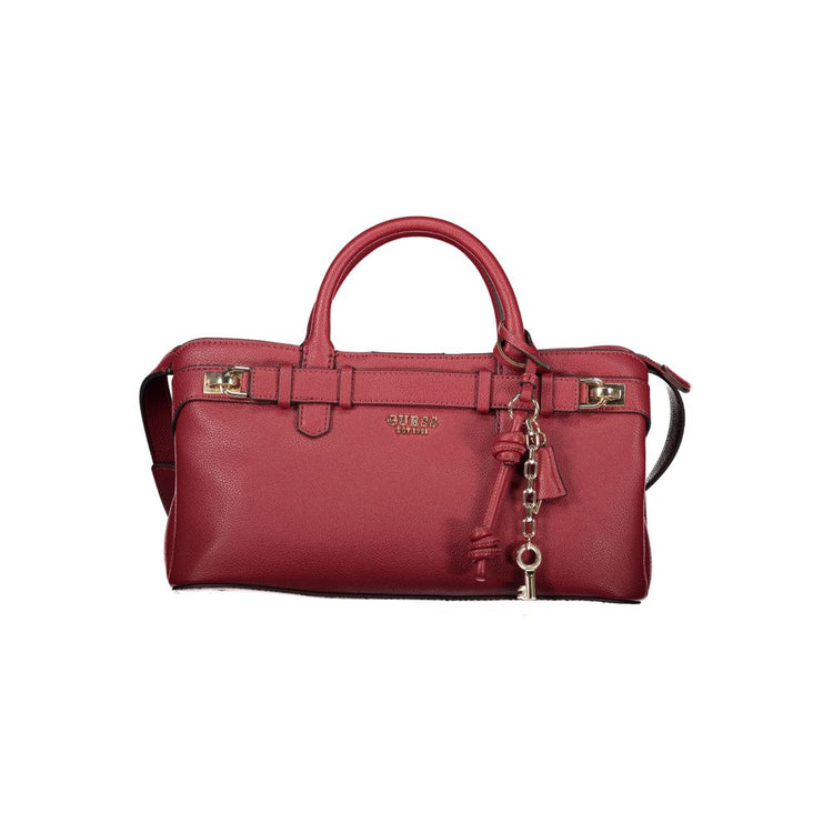 Rosso Polyurethane Women Handbag
