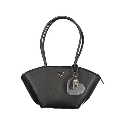 Black Polyurethane Women's Handbag