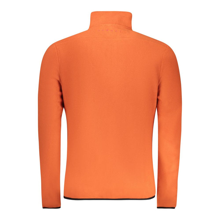 Arancione Polyester Mens Sweatshirt