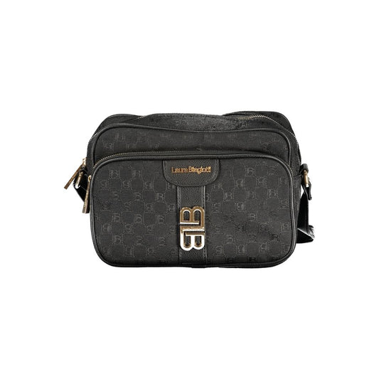 Black Polyester Women Handbag