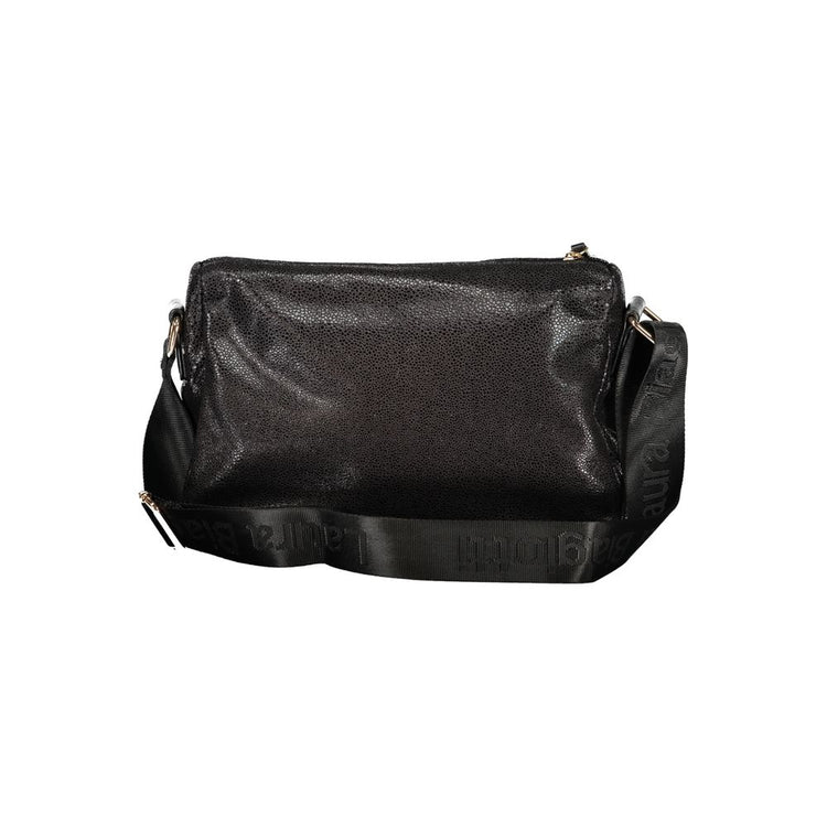 Black Polyester Women's Handbag