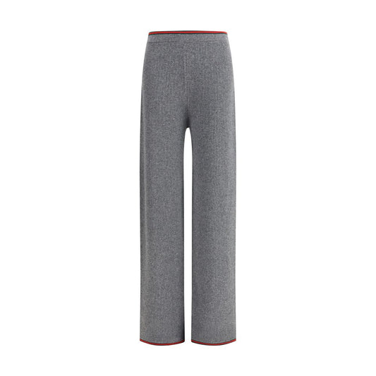 Gray Wool Casual Pants