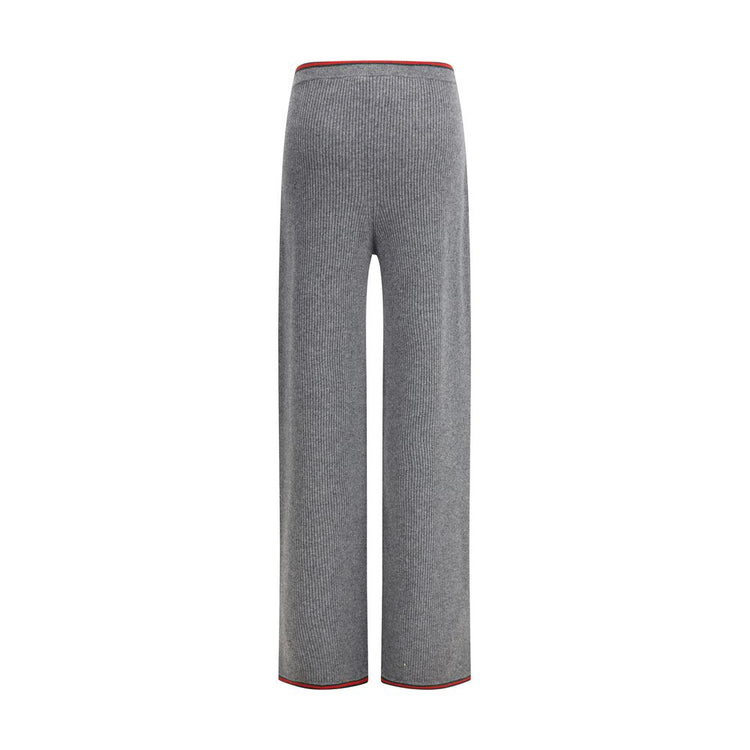 Gray Wool Casual Pants