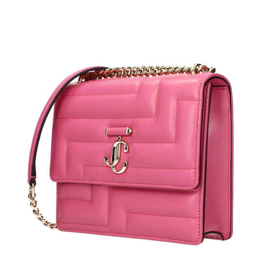 Pink Leather Shoulder Bag