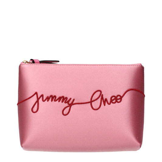 Pink Satin Clutch Bag
