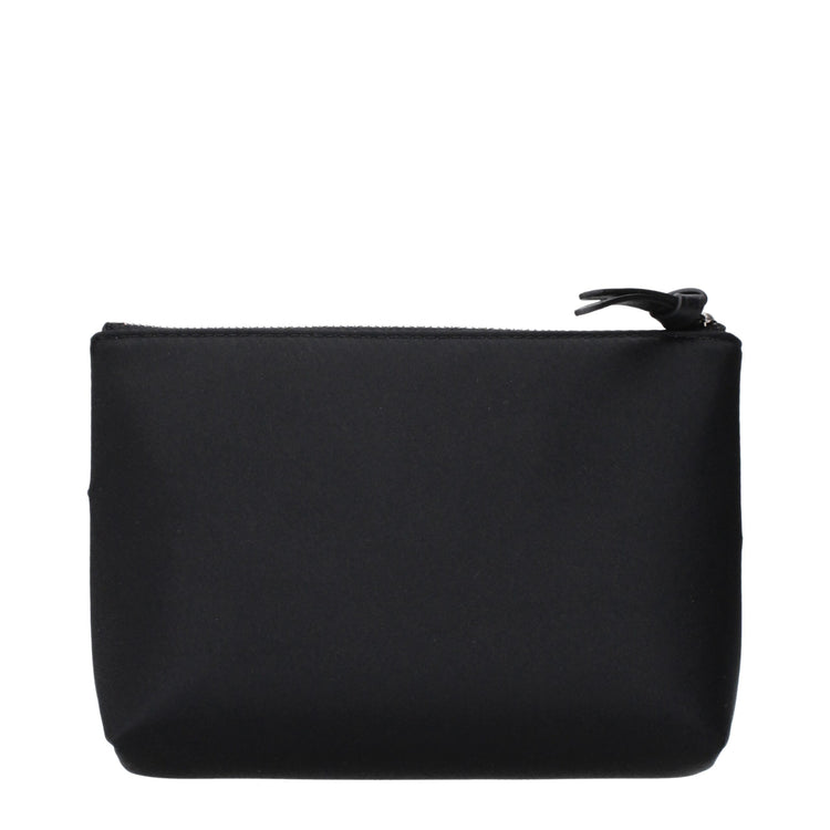 Black Satin Clutch Bag