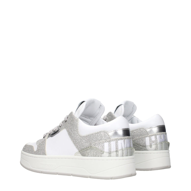 White Leather Low Top Sneakers