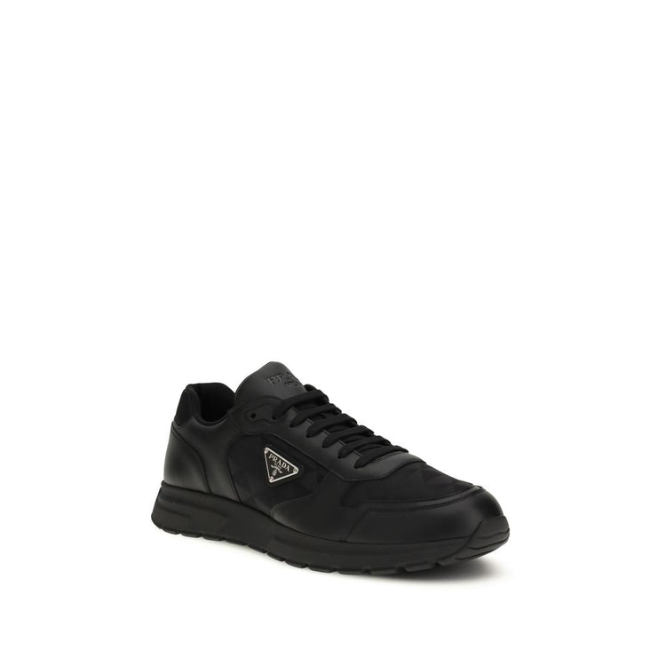 Black Recycled Polyamide Athletic Sneakers