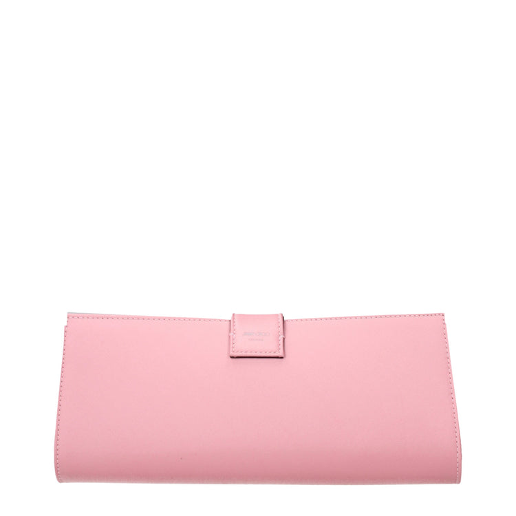 Pink Satin Clutch Bag