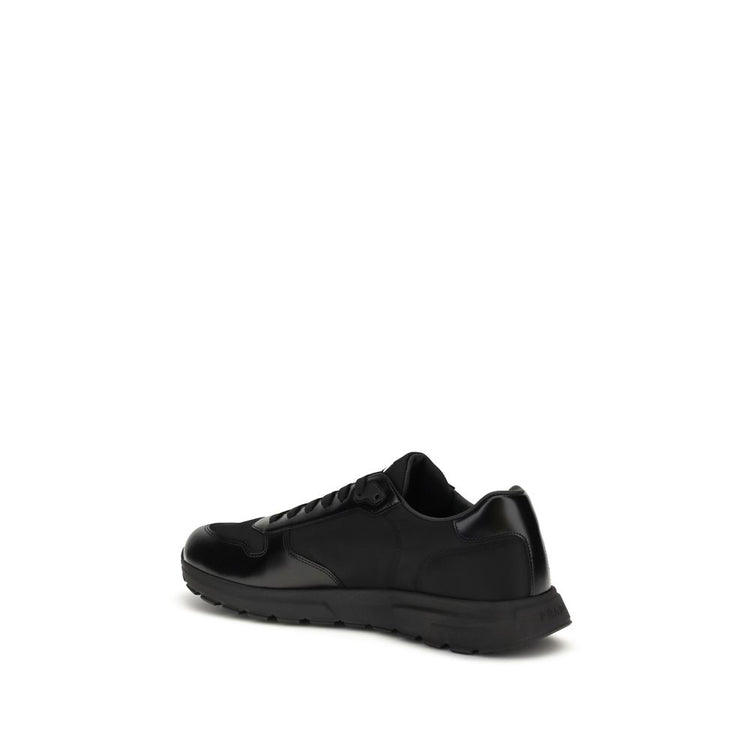 Black Recycled Polyamide Athletic Sneakers