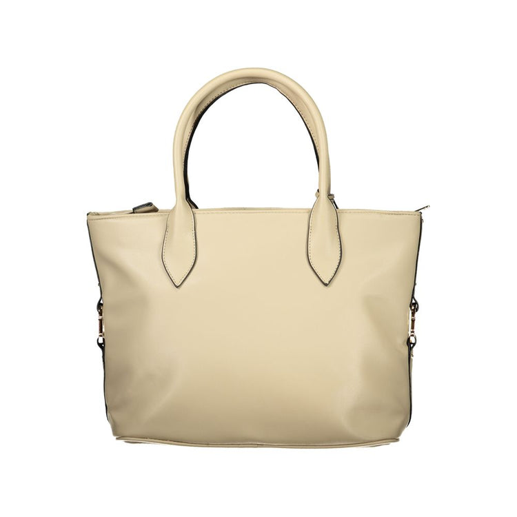 Beige PVC Women Handbag