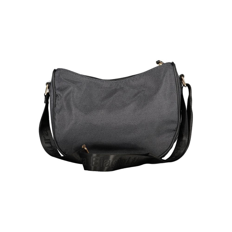 Black Polyester Women Handbag