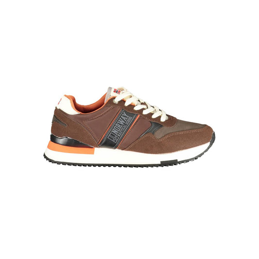 Marrone Polyurethane Men's Sneaker