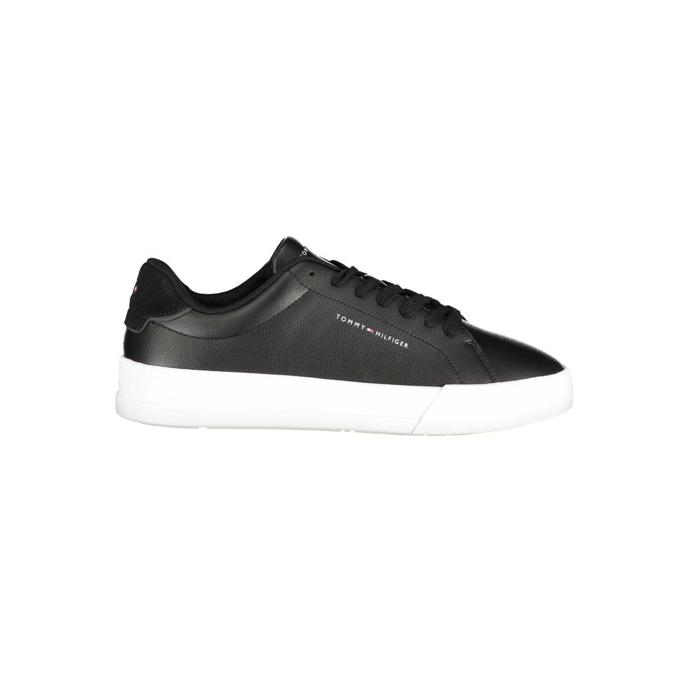 Black Polyurethane Men's Sneaker