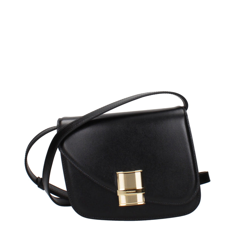 Black Leather Crossbody Bag