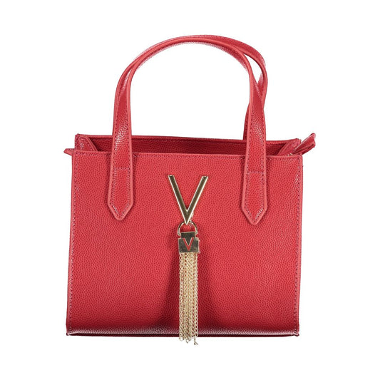 Red Polyurethane Women Handbag