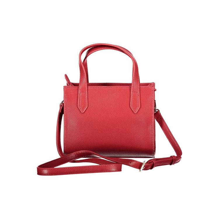 Red Polyurethane Women Handbag