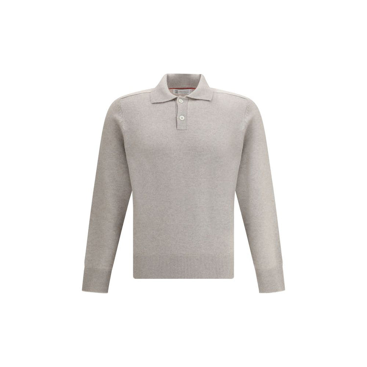 Beige Cashmere Polo Shirt