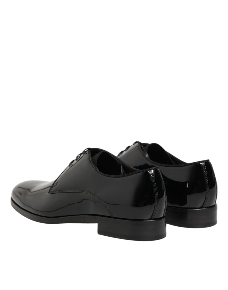 Black Calfskin Leather Derby Dress Shoes