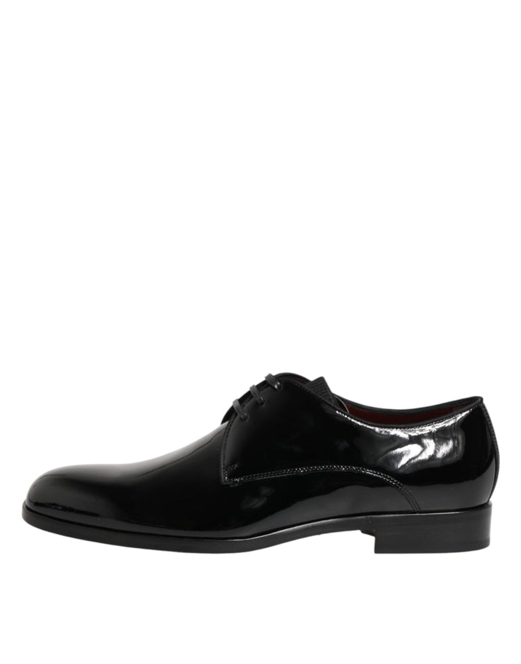 Black Calfskin Leather Derby Dress Shoes