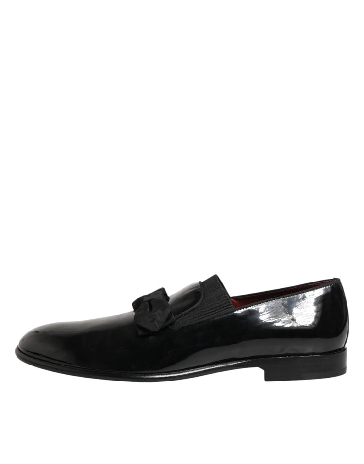 Black Leather Slip On Dress Men Loafers Shoes