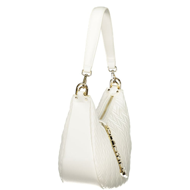 Bianco Polyurethane Women Shoulder Bag