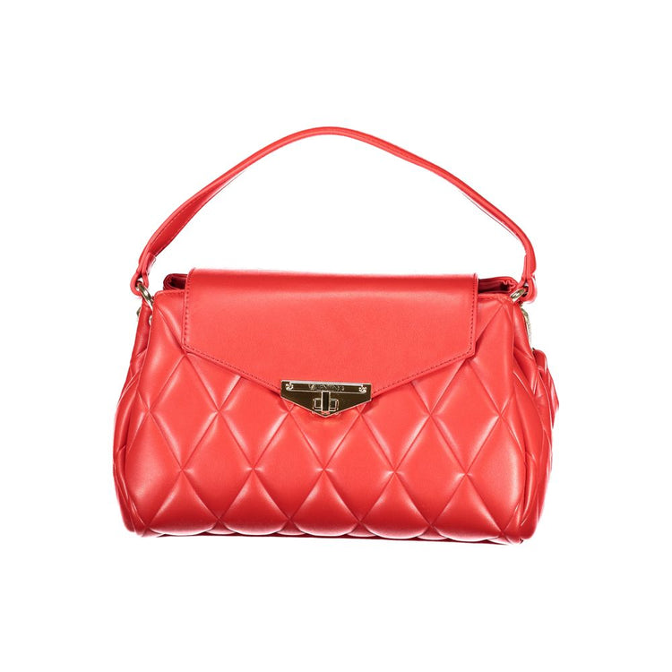 Rosso Polyurethane Women Handbag