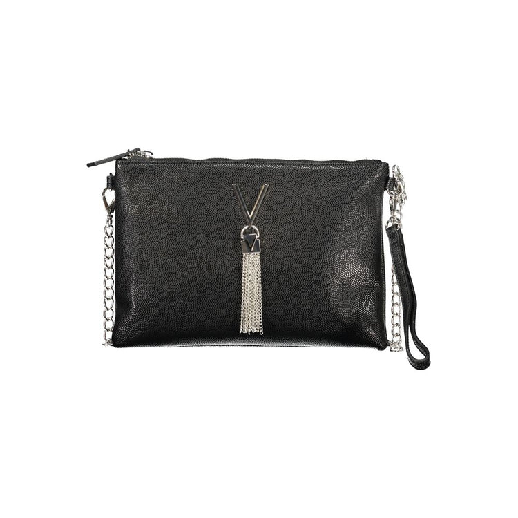 Black Polyurethane Women's Shoulder Bag
