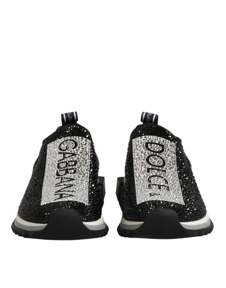 Black Strass Slip On Men Sorrento Sneakers Shoes
