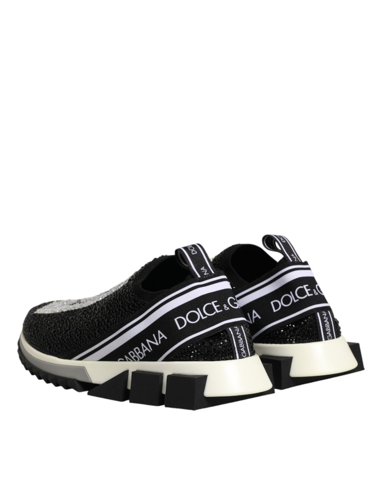Black Strass Slip On Men Sorrento Sneakers Shoes