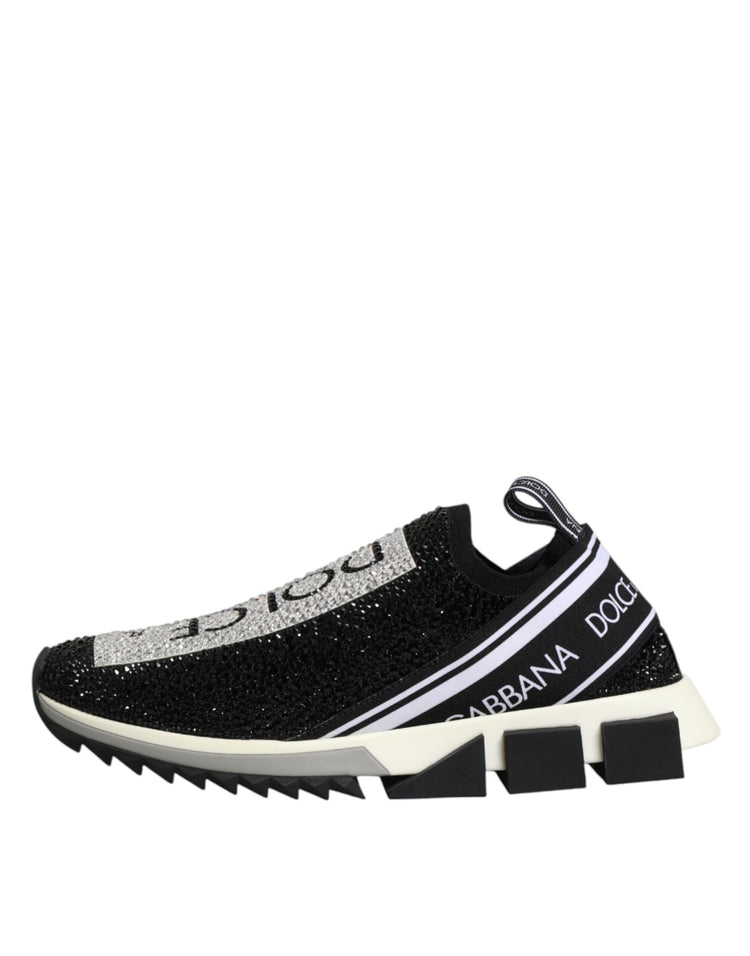 Black Strass Slip On Men Sorrento Sneakers Shoes