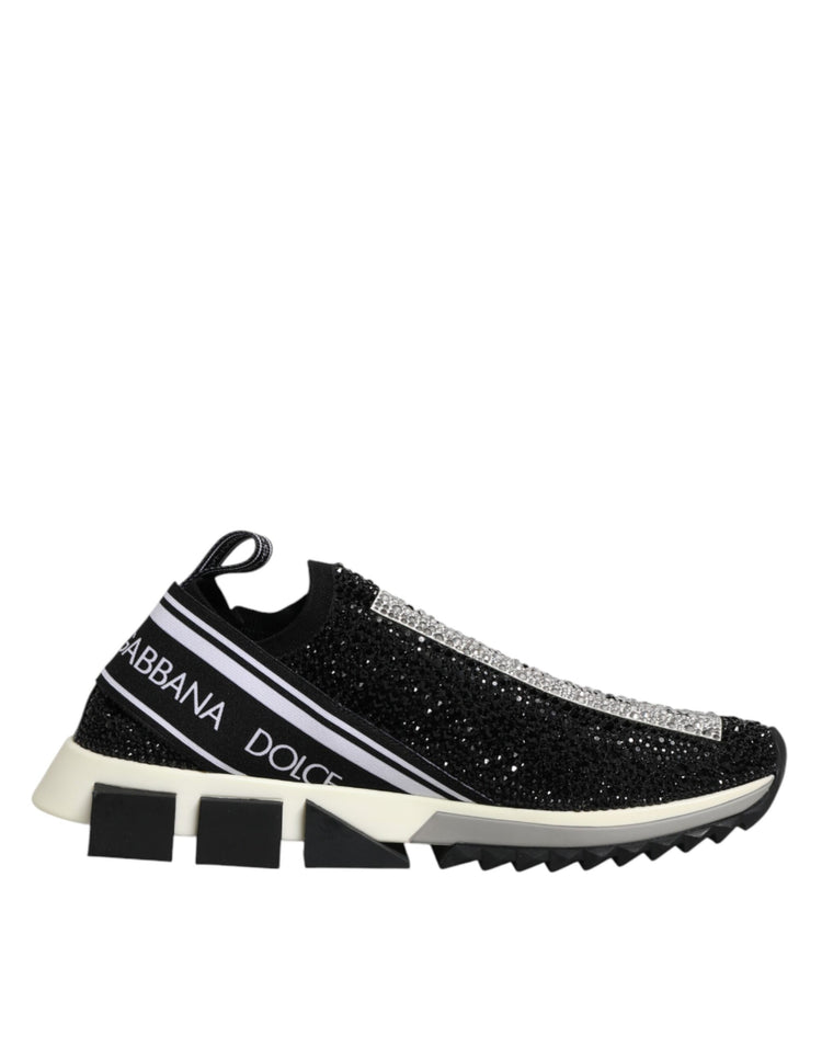 Black Strass Slip On Men Sorrento Sneakers Shoes