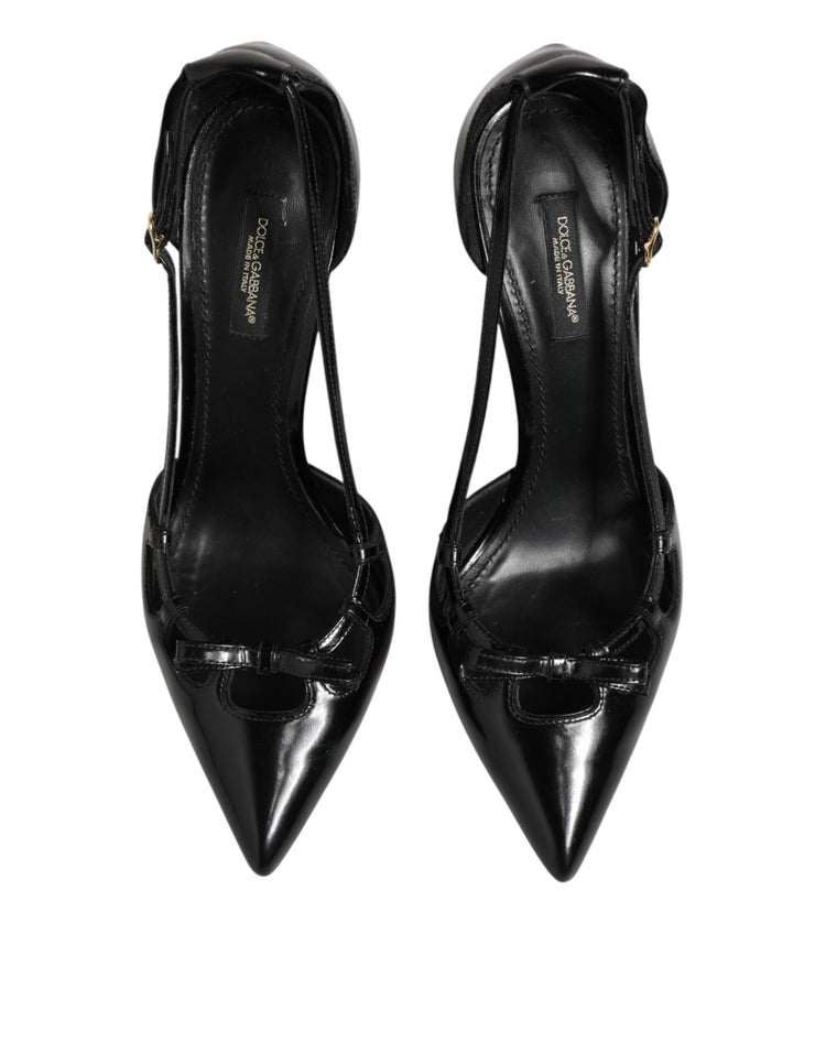 Black Patent Leather High Heels Pumps Shoes