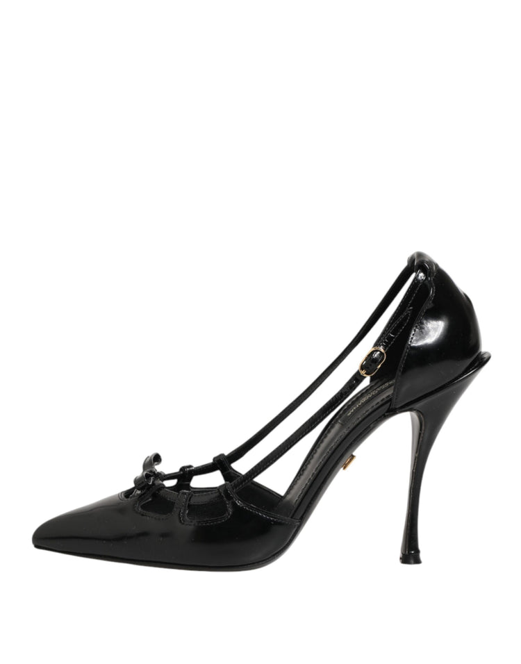 Black Patent Leather High Heels Pumps Shoes