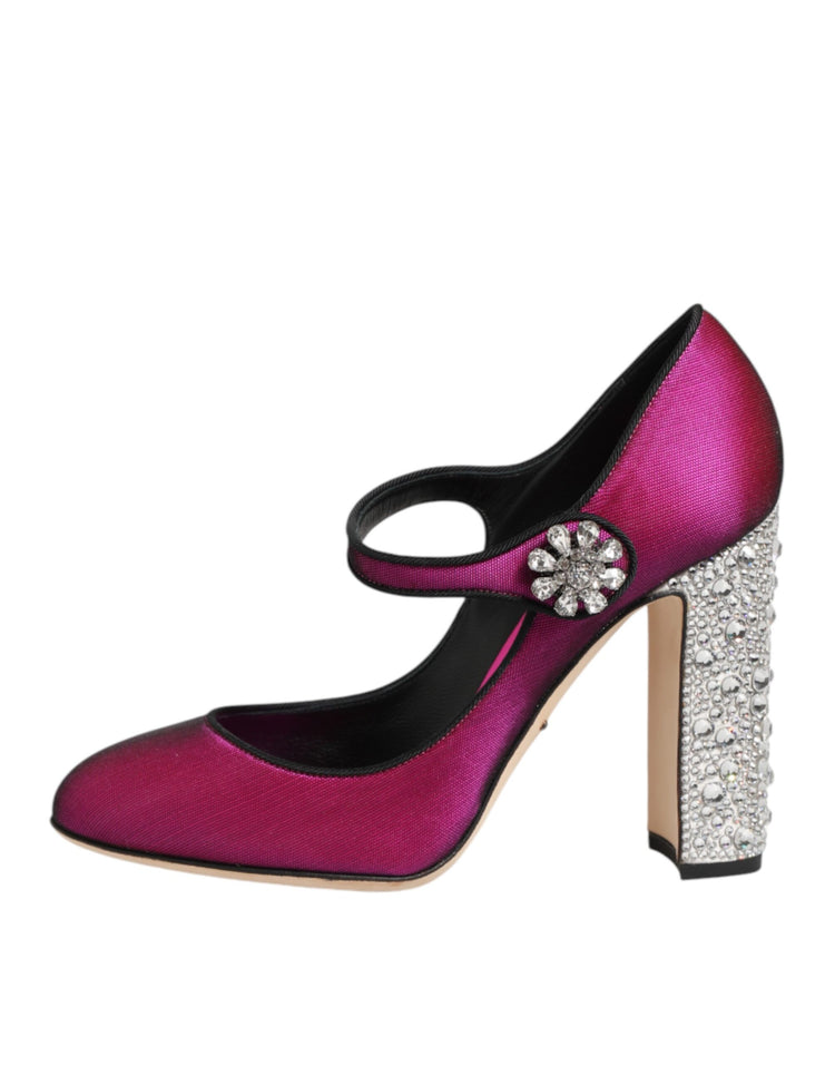 Pink Strass Mary Janes Heels Pumps Shoes