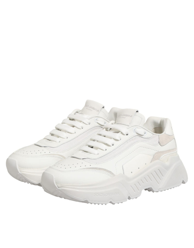 White Leather Daymaster Low Top Sneakers Shoes