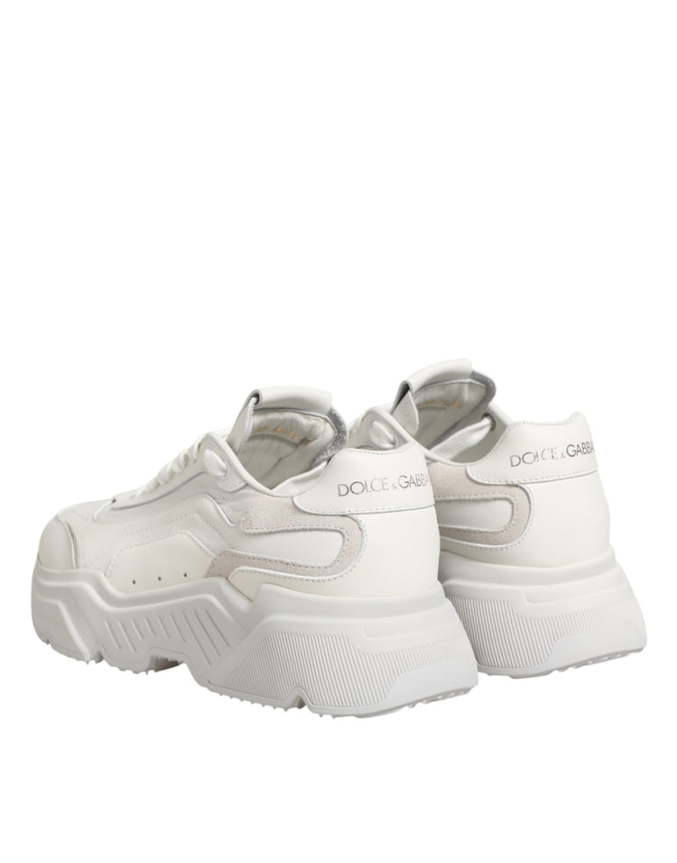 White Leather Daymaster Low Top Sneakers Shoes