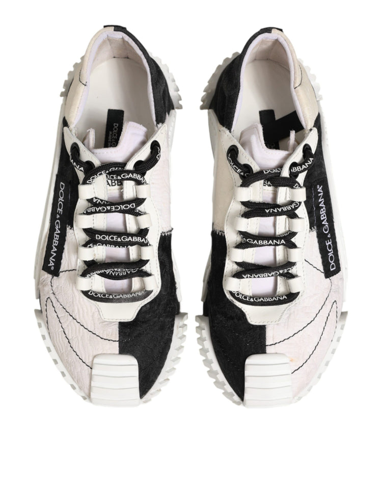 White Black Leather NS1 Sneaker  Shoes