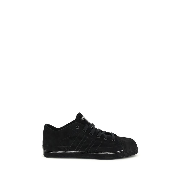 Black Leather Low Top Sneakers