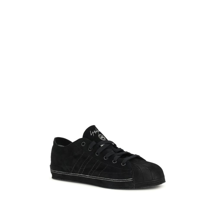 Black Leather Low Top Sneakers
