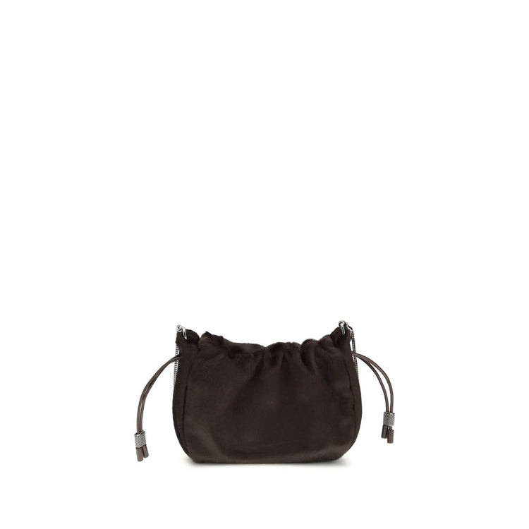 Brown Fur Shoulder Bag
