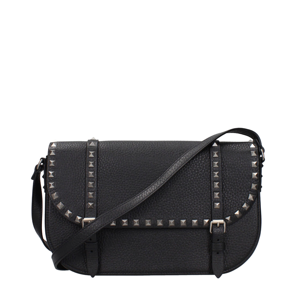 Black Leather Crossbody Bag