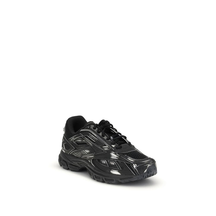 Black Polyethylene Athletic Sneakers