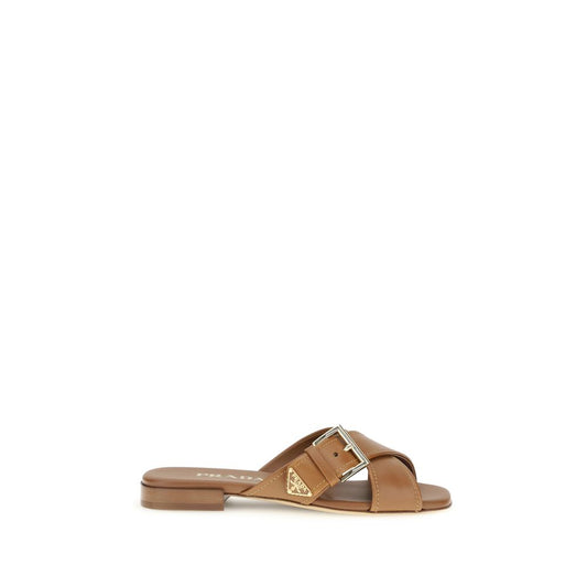 Brown Calf Leather Bos Taurus Sandals