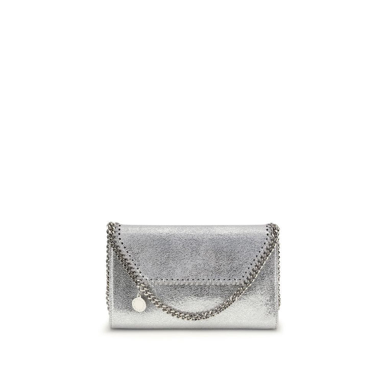 Silver Polyester Shoulder Bag