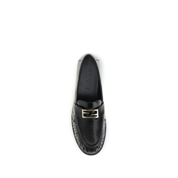 Black Calf Leather Bos Taurus Slip-On Loafers