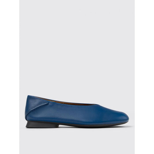 Blue Leather Ballet Flats